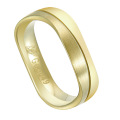 Simple Design Curve Shape Round Finger Wedding Ring for Couples